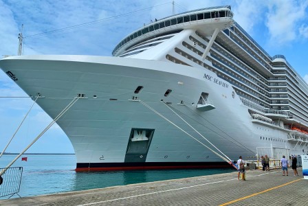 MSC Seaview chega a Salvador como o maior navio de cruzeiro da história do Brasil