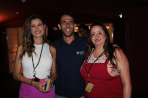 Carla Costa, da Guiamondi Viagens e Pati Mayol, da Rec Travel com Ivan Mauro, da MSC