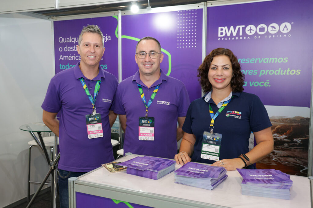 Daniel Batiuk, Marcelo Carvalho e Fernanda Costa, da BWT Operadora