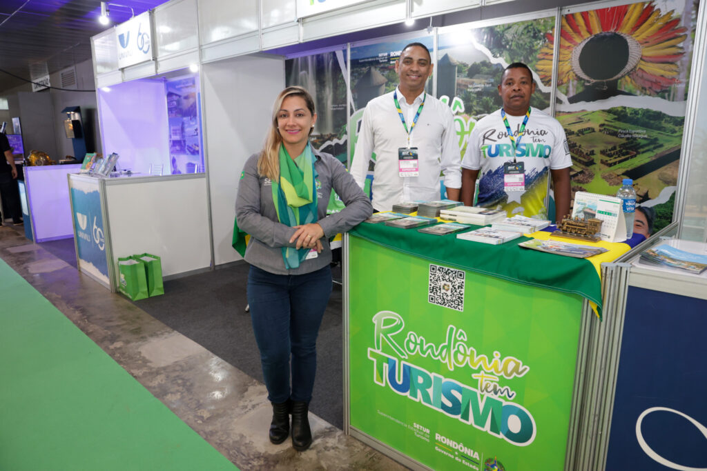 Gisele Machado, Gilvan Pereira e Ulisses Guedes, da Setur Rondônia