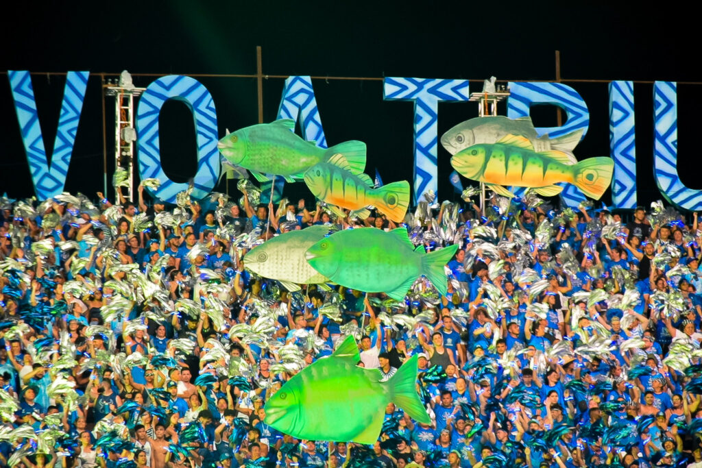 O peixe e um dos simbolos de sustento do amazonense Boi Caprichoso vence Festival de Parintins 2024, conheça o enredo e veja fotos