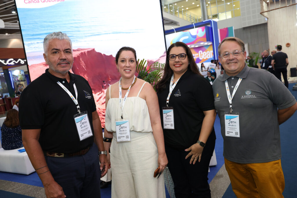 Carlos Nascimento, Bárbara Machado, Vanessa Aguiar e Ricardo Rostirola, do Luzeiros Hotéis