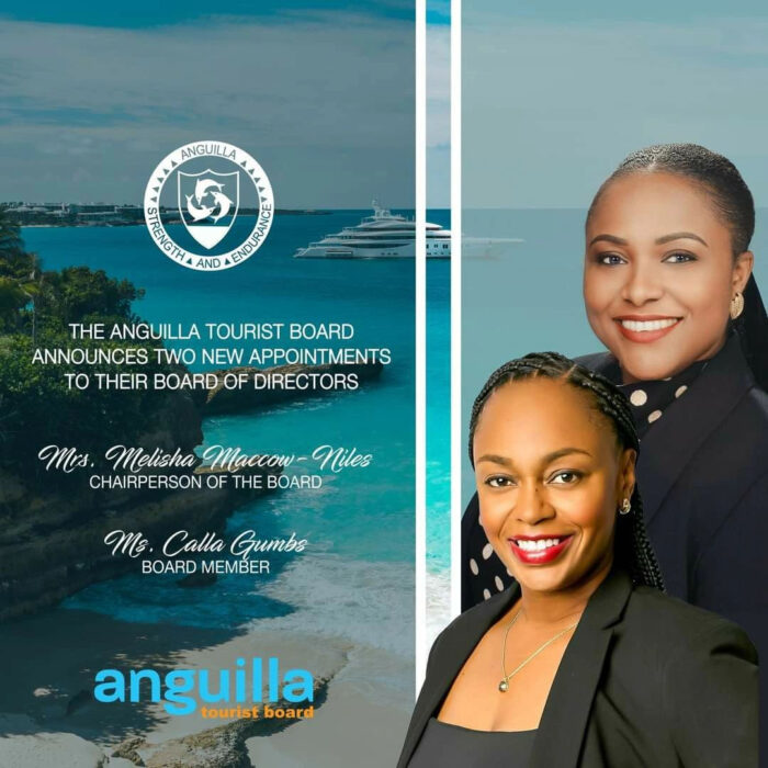 Melisha Maccow-Niles foi nomeada presidente e Calla Gumbs como membro do Conselho de Administração(Divulgação/Anguilla Tourist Board)