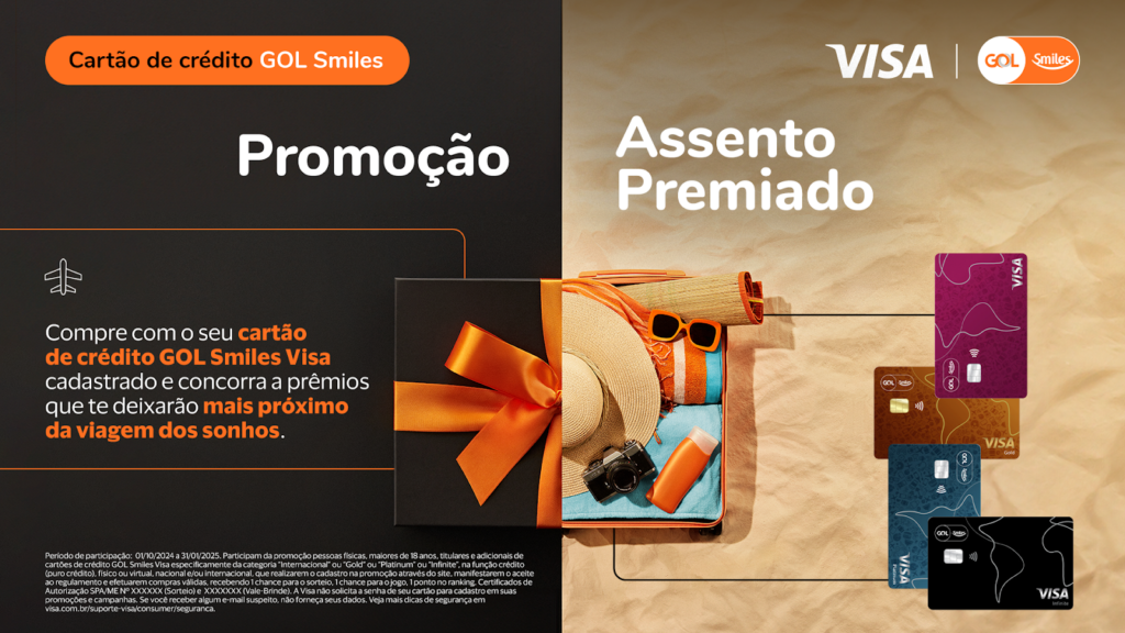 Smiles e Visa sorteiam milhas e pacotes completos de viagens na promoção 'Assento Premiado'