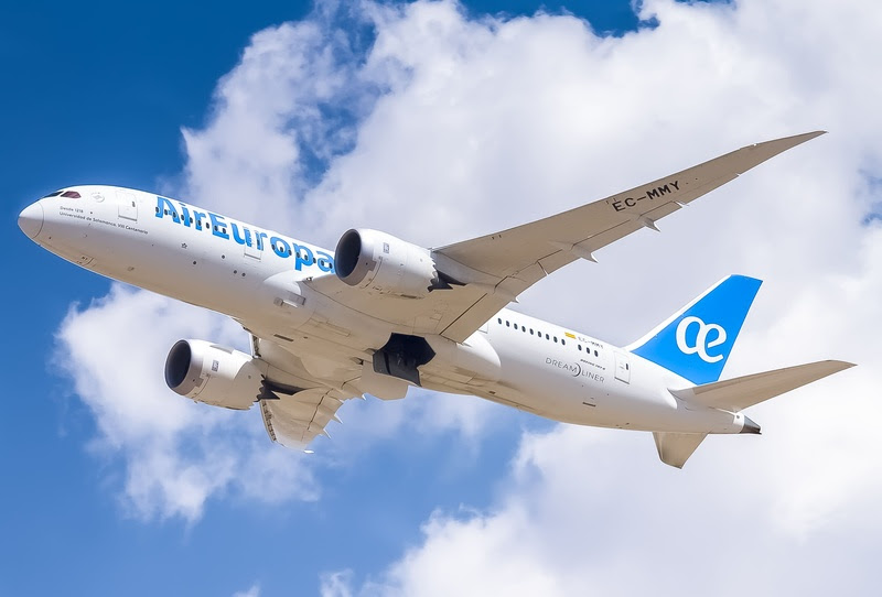 O Boeing 787 da Air Europa é o modelo mais avançado e eficiente em sua categoria (Divulgação/Air Europa)