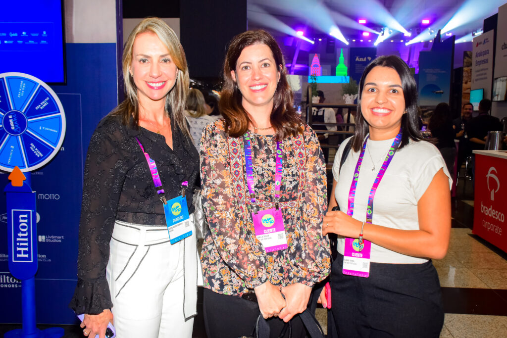 Alessandra Ranieri, da Hilton, Camila Souza e Elaine Viana, da TAP