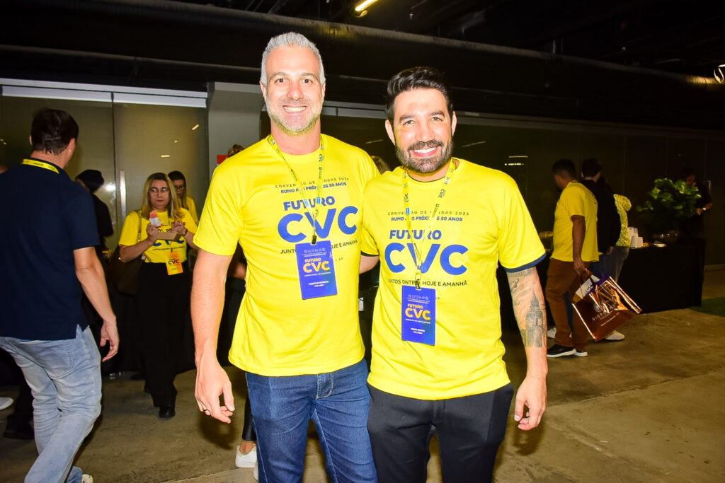 Fabrício Romero e Hugo Lagares, na Convenção CVC