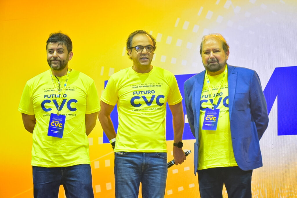 Gustavo Paulus, Fábio Godinho e Guilherme Paulus, da CVC