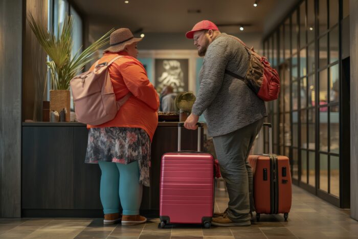 portrait overweight couple traveling world together scaled e1739462448251 São Paulo é a cidade mais reservada no Brasil, diz Hotel Report da Omnibees