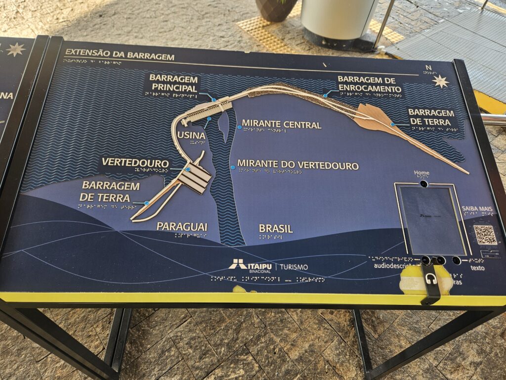 Outro mapa da extensão do reservatório da Usina Hidrelétrica de Itaipu