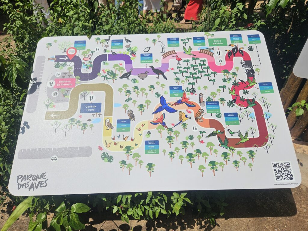 Mapa do Parque das Aves