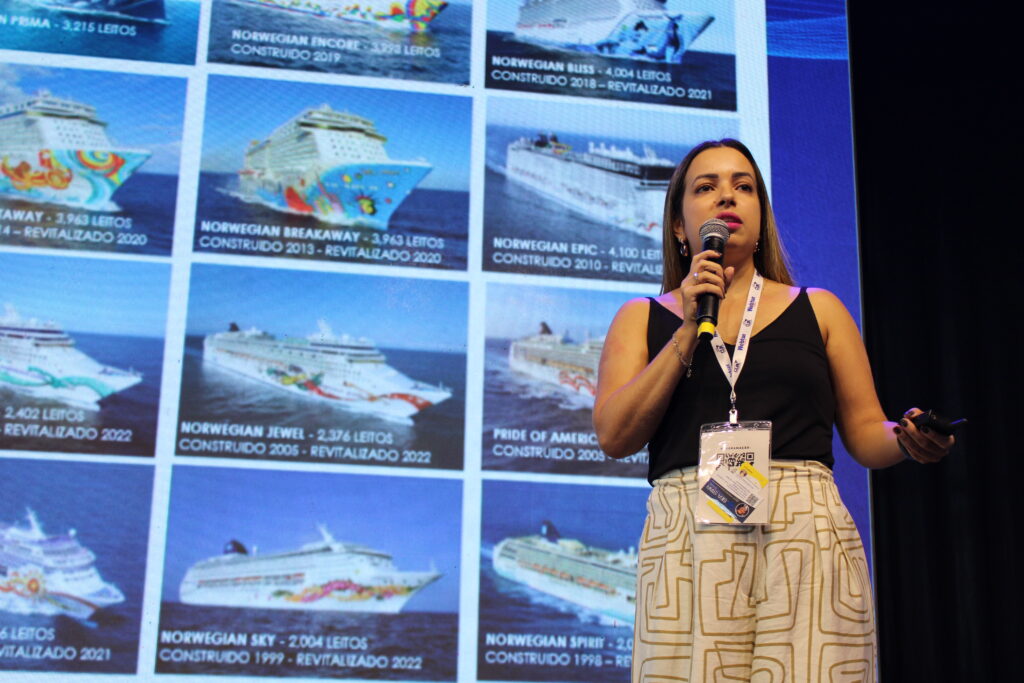 Ludmila Vieira, executiva de vendas da Norwegian Cruise Line